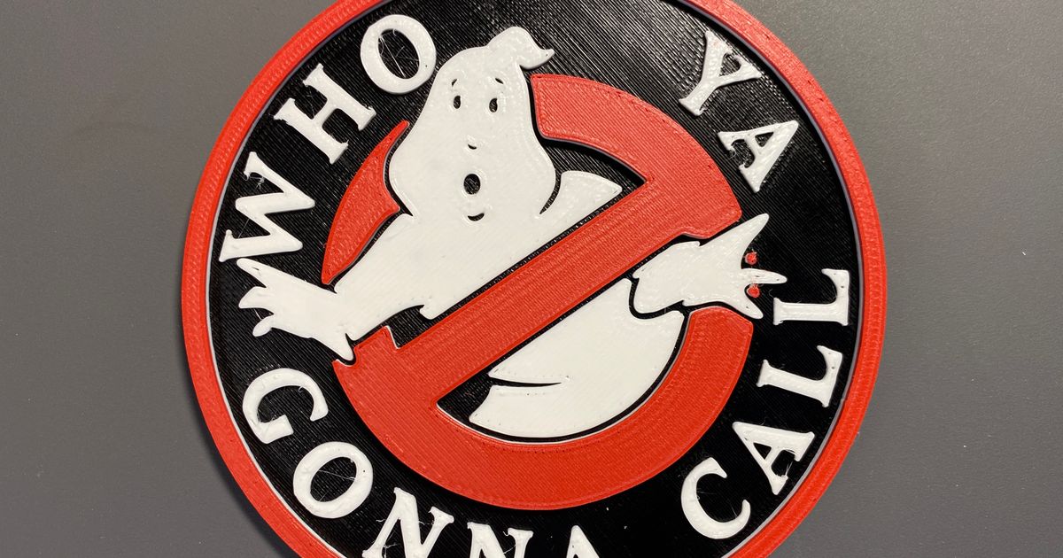 Ghostbusters Who Ya Gonna Call Coaster by nerdyviews, Download free STL  model