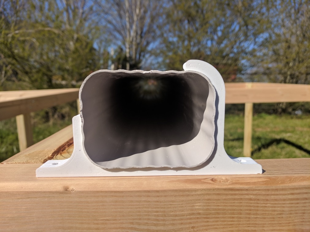 Hydroponic NFT Downspout Horizontal Bracket by threedjd Download free