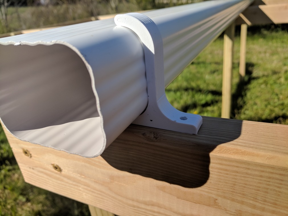 Hydroponic NFT Downspout Horizontal Bracket by threedjd Download free