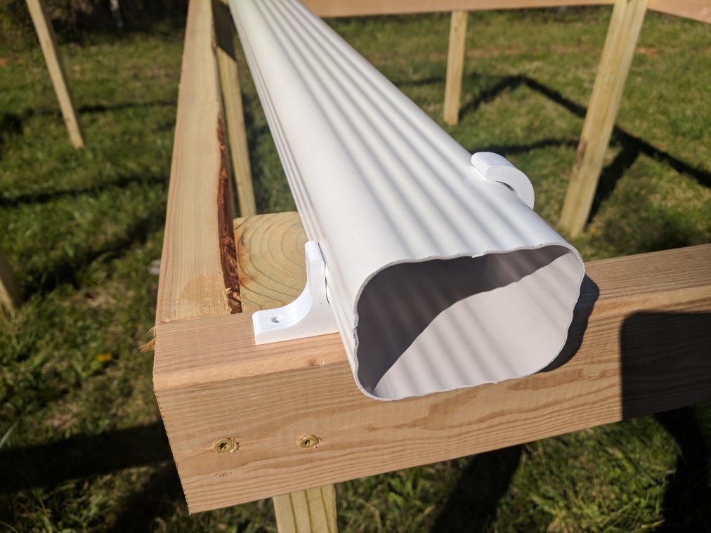 Hydroponic NFT Downspout Horizontal Bracket by threedjd Download free