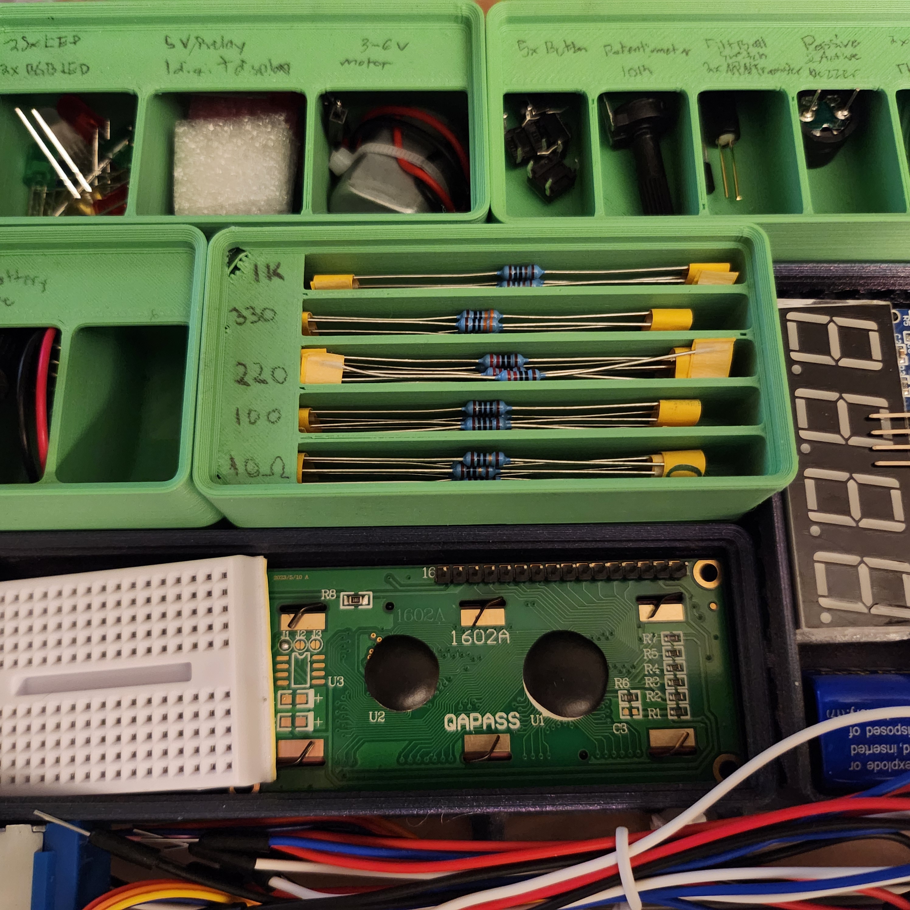 Gridfinity Resistor Bin 5 Compartment