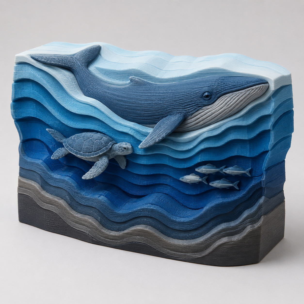 Ozean-Diorama mit Wal - Ocean Diorama with Whale