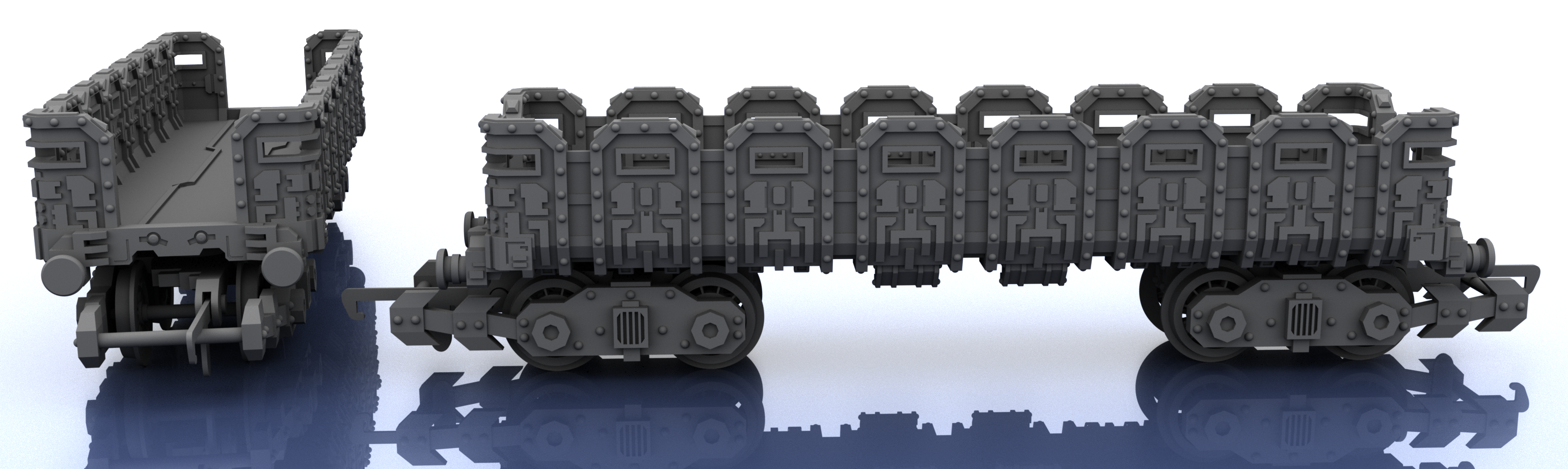 OO Train - Troop Platform v1 M - Warhammer Style
