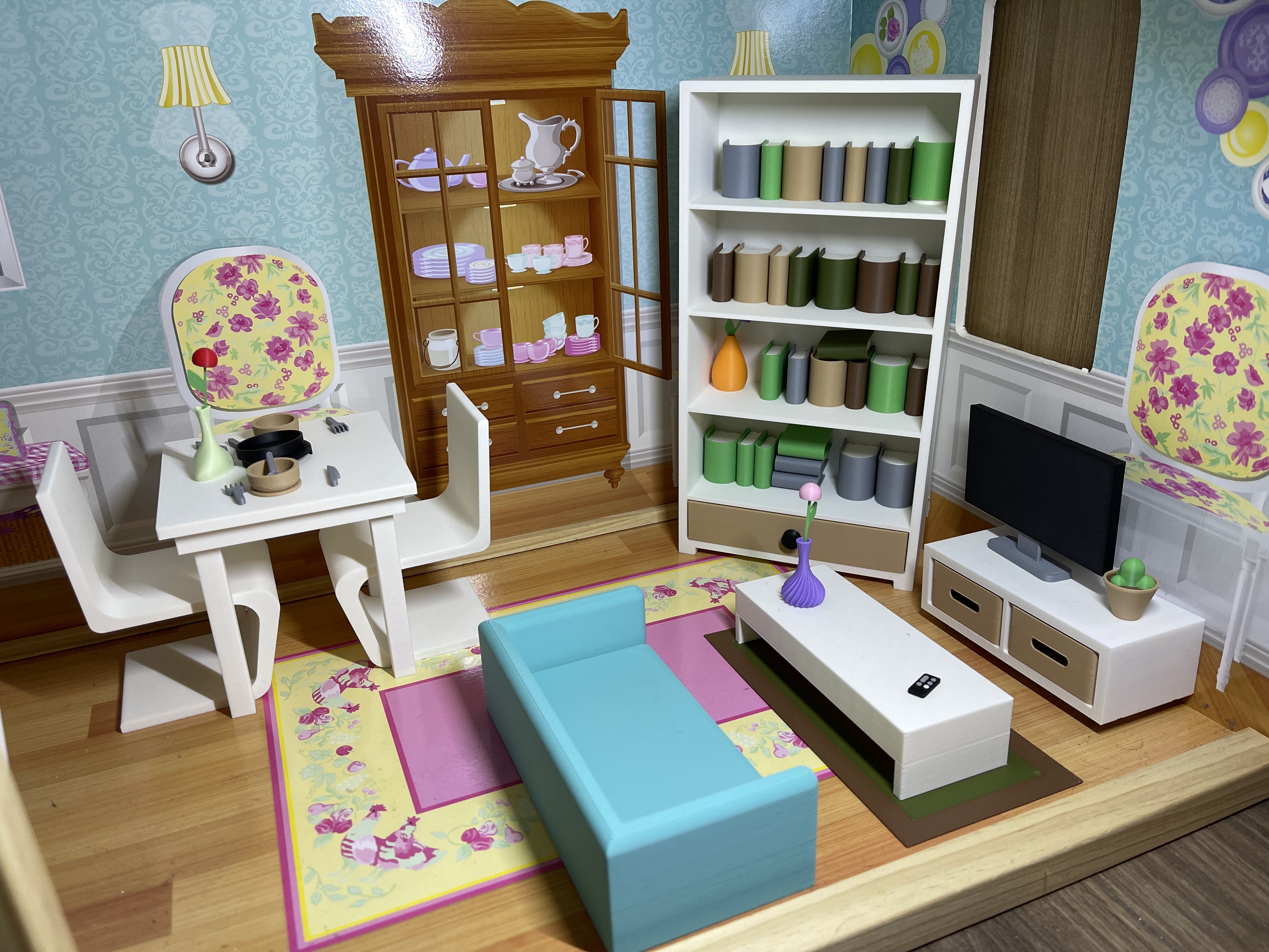Ultimate Living Room Complete Furniture Set for 15cm Dolls