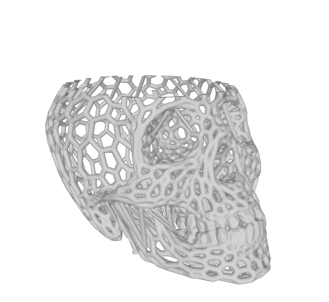 Voronoi Skull - Pencil holder