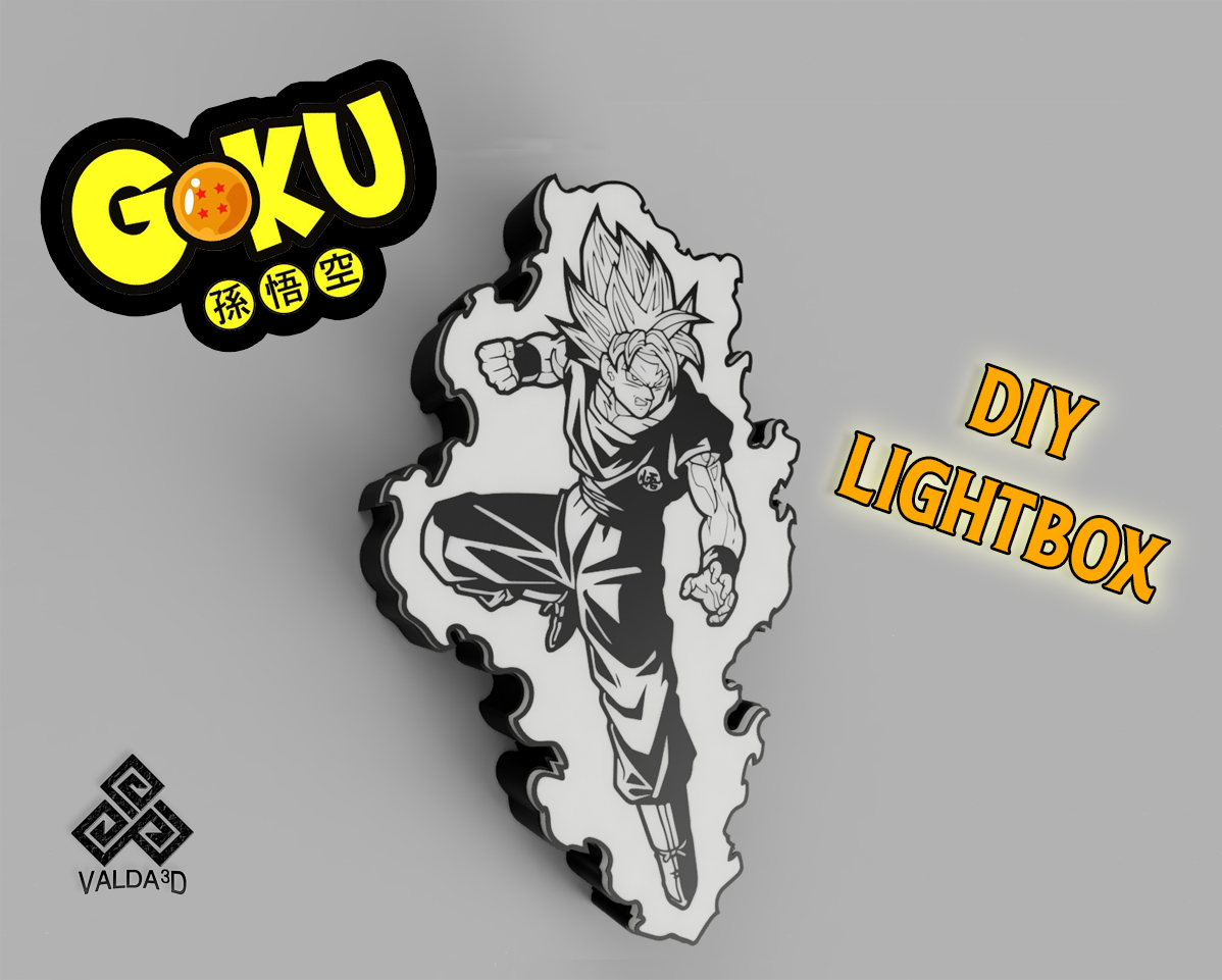Goku - Dragon Ball Lightbox lamp - Manga Style