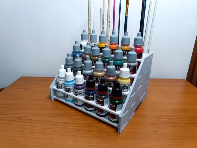 Large rack for Vallejo/Army Painter and brushes, fast and easy to print