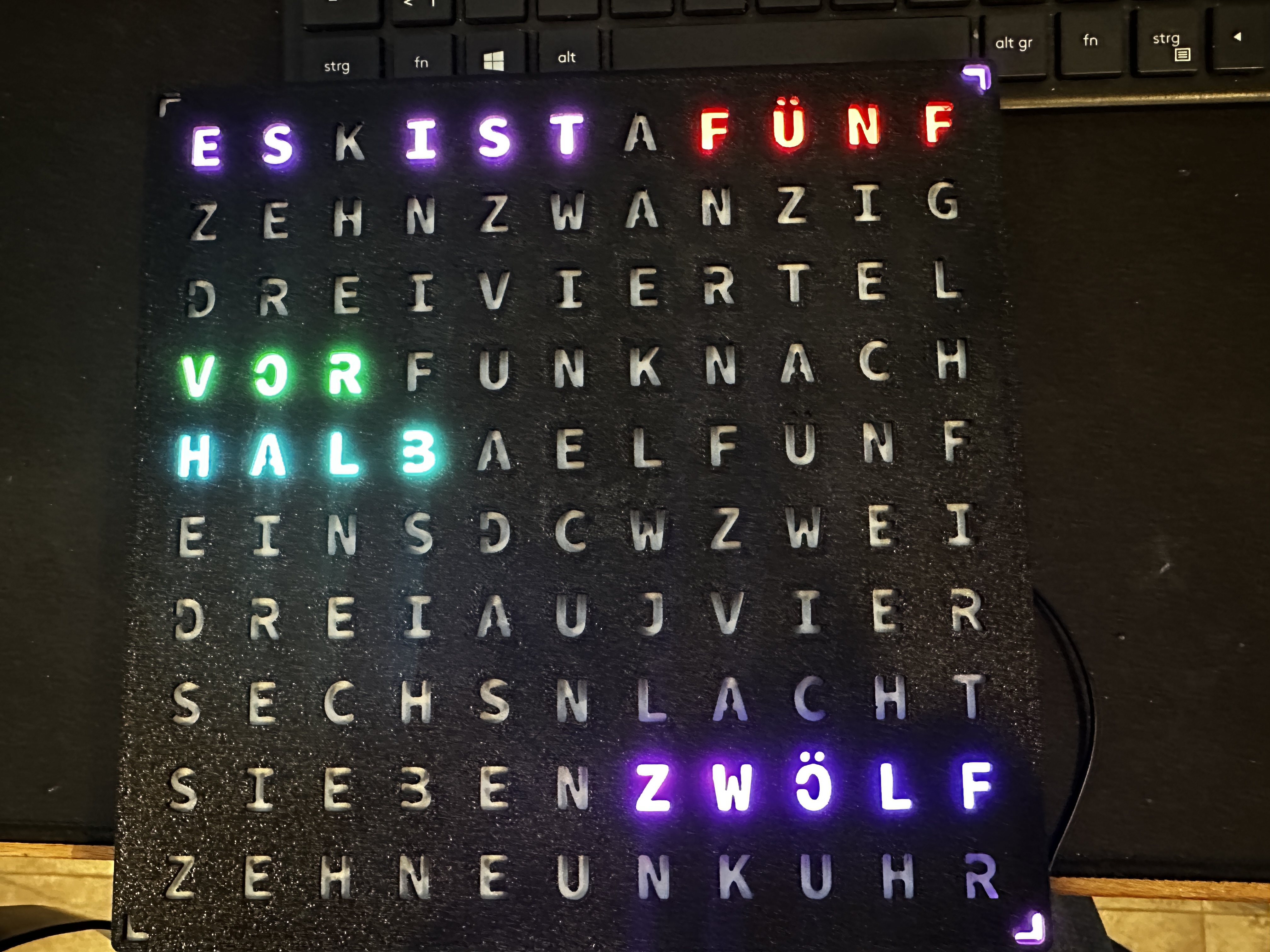 Diffusor Plate for Word Clock