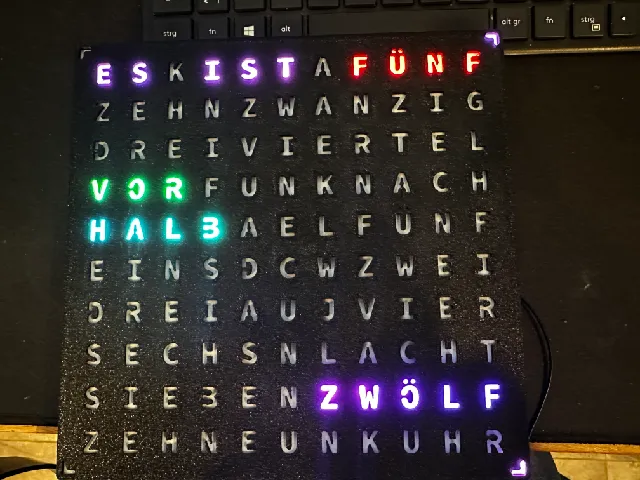Diffusor Plate for Word Clock