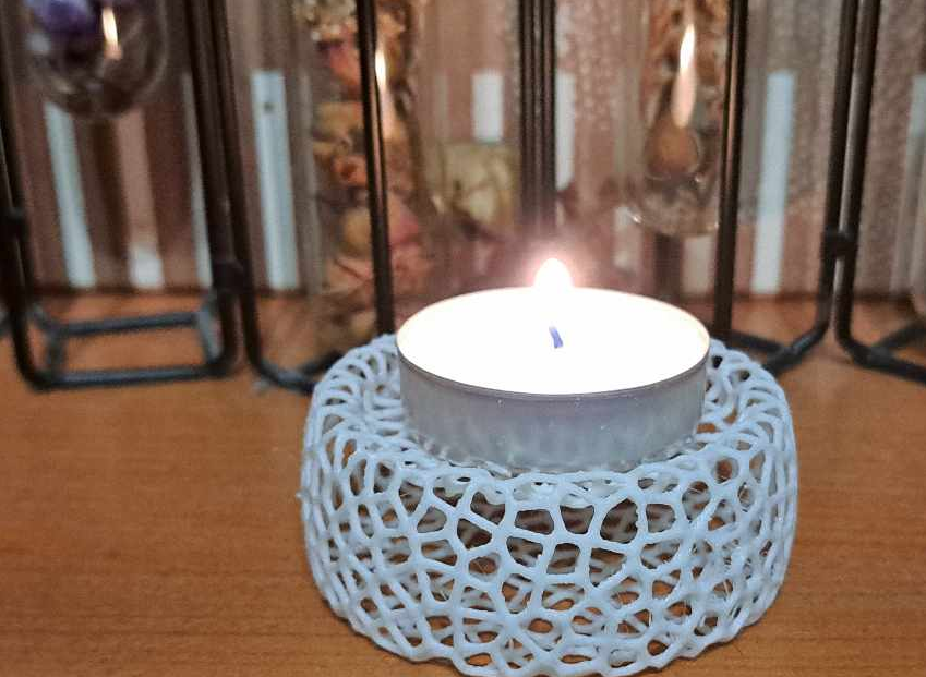 Voronoi Candle Coaster