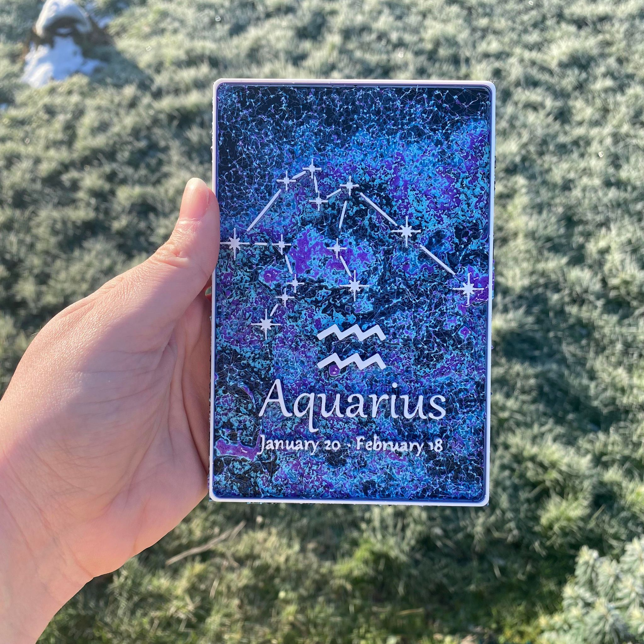 Aquarius Astrology Card by Arthena_3D | Printables Store