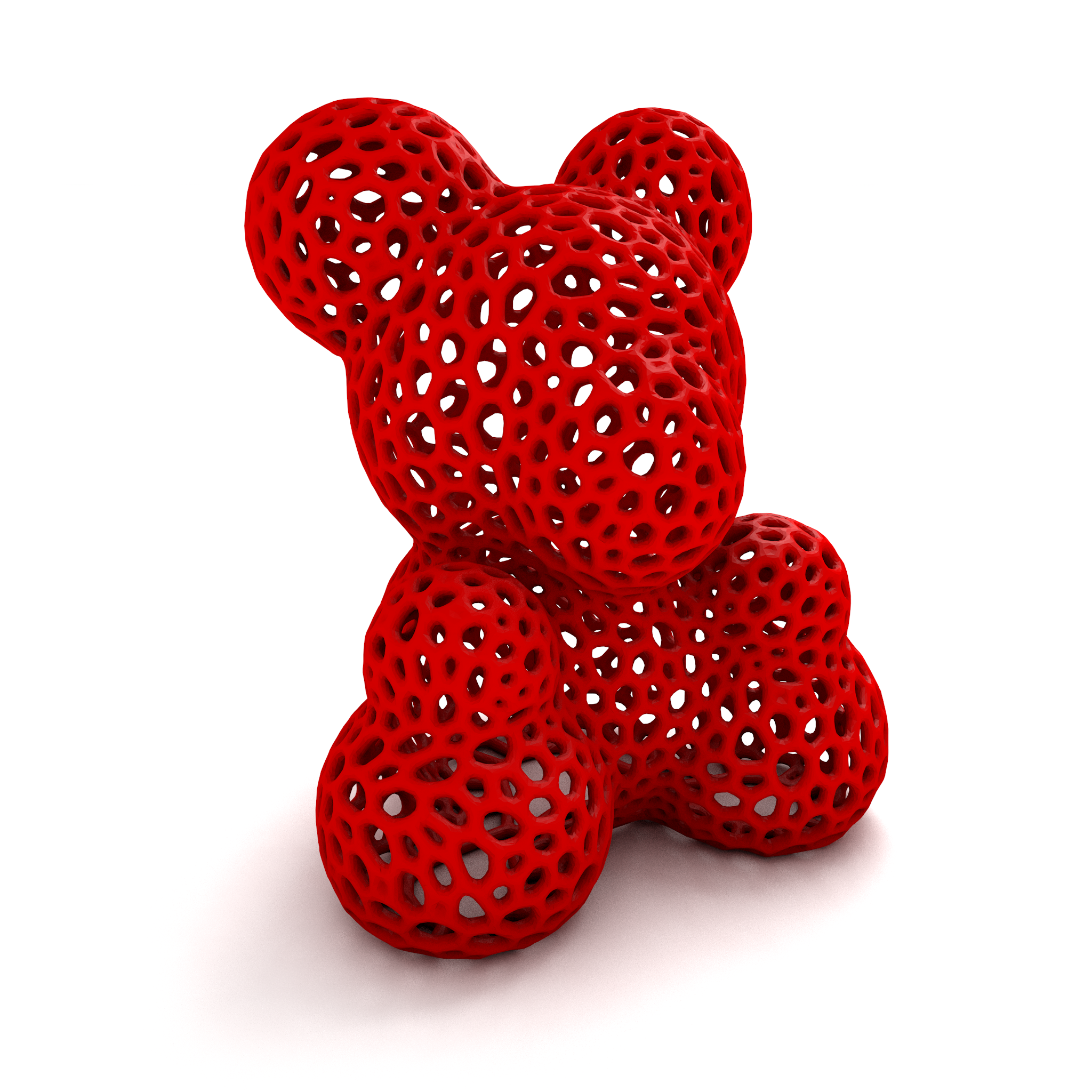 Voronoi - Rose Bear von Kocyns | Kostenloses STL-Modell herunterladen ...