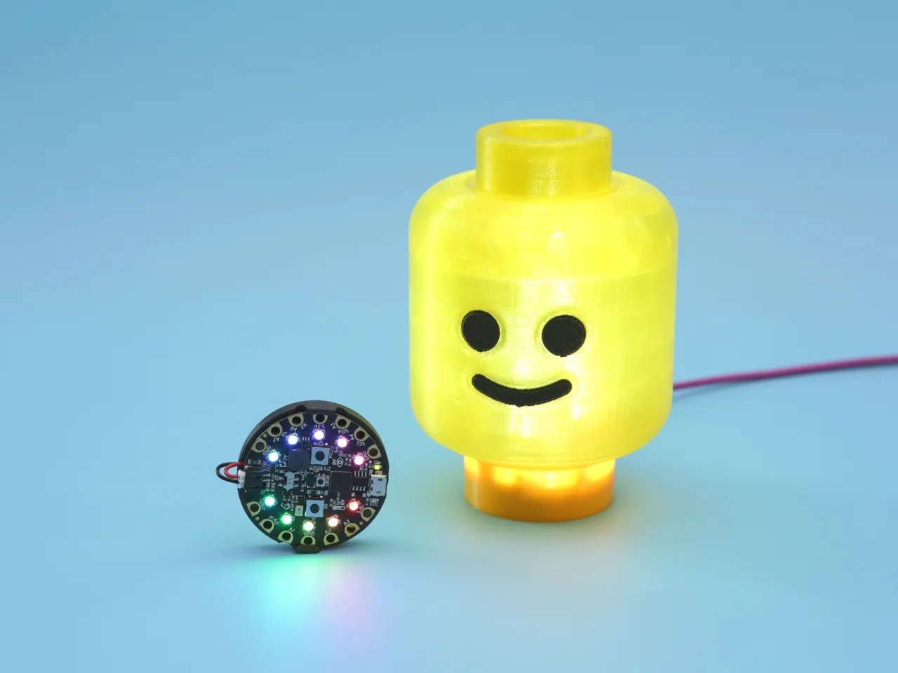 Brick Head Lamp with Audio by Adafruit Download free STL model