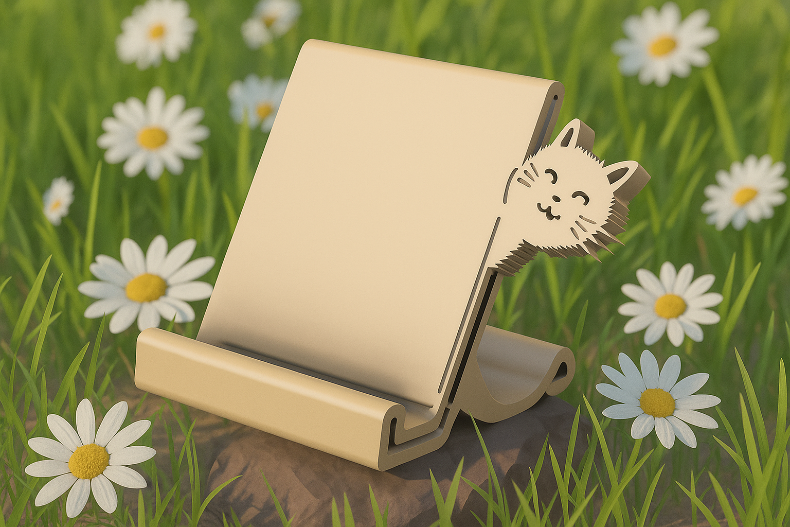 Cat Smartphone Holder v2 3D model