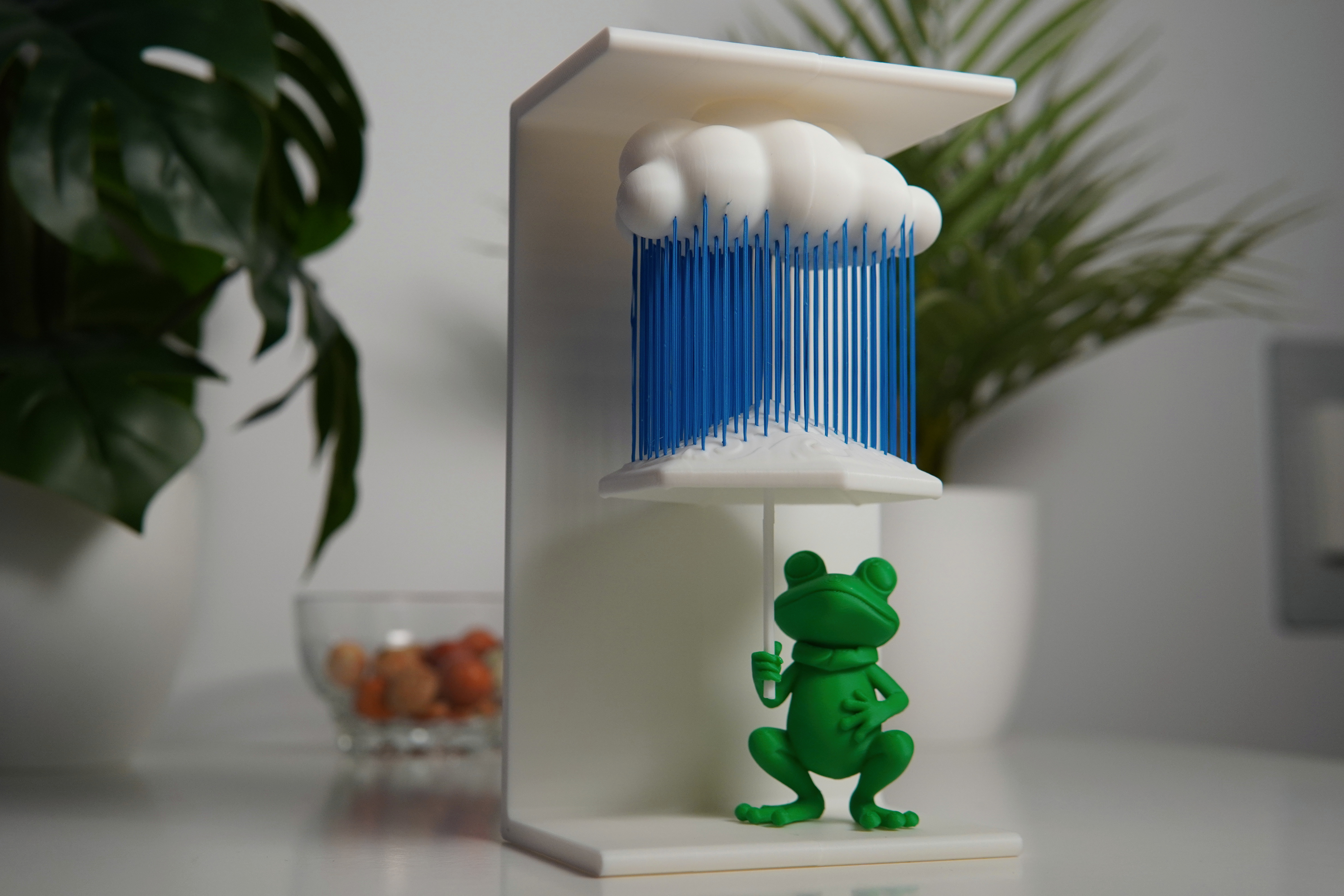 Frog in the Rain - Suspended String Art