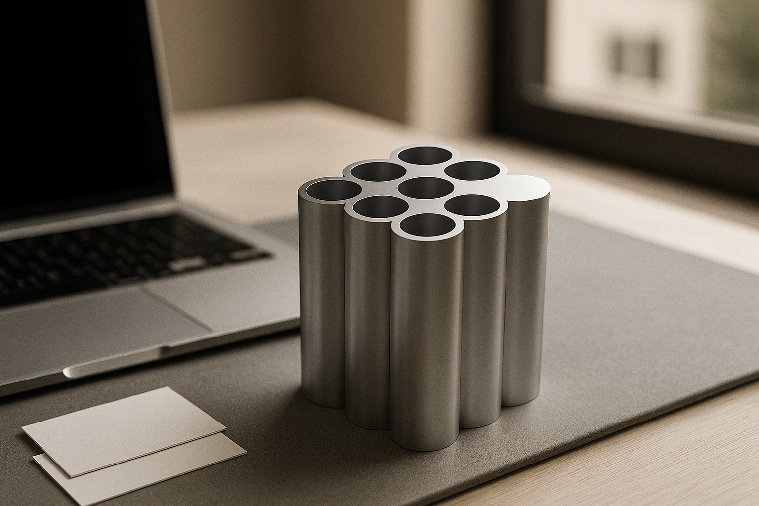 Minimalistic elegant desk stand for pencils