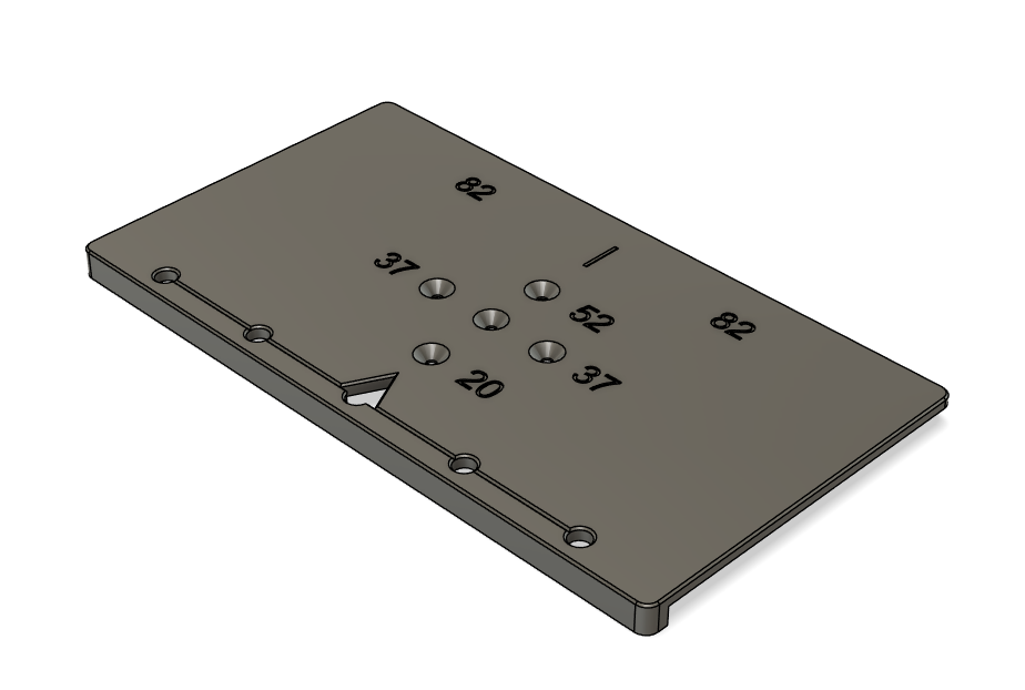 Blum hinge jig template