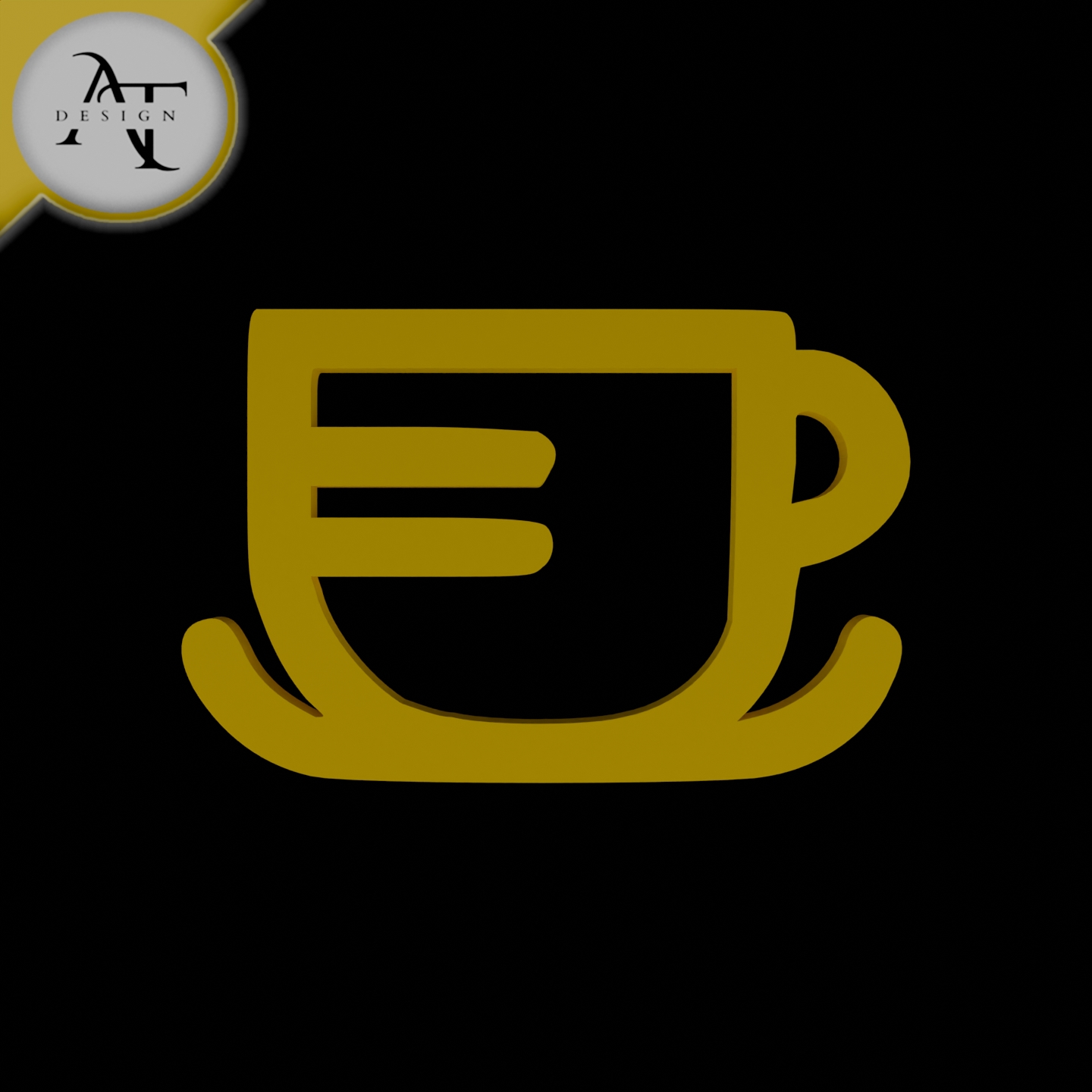 Simple Coffee Cup Symbol - 2D Art