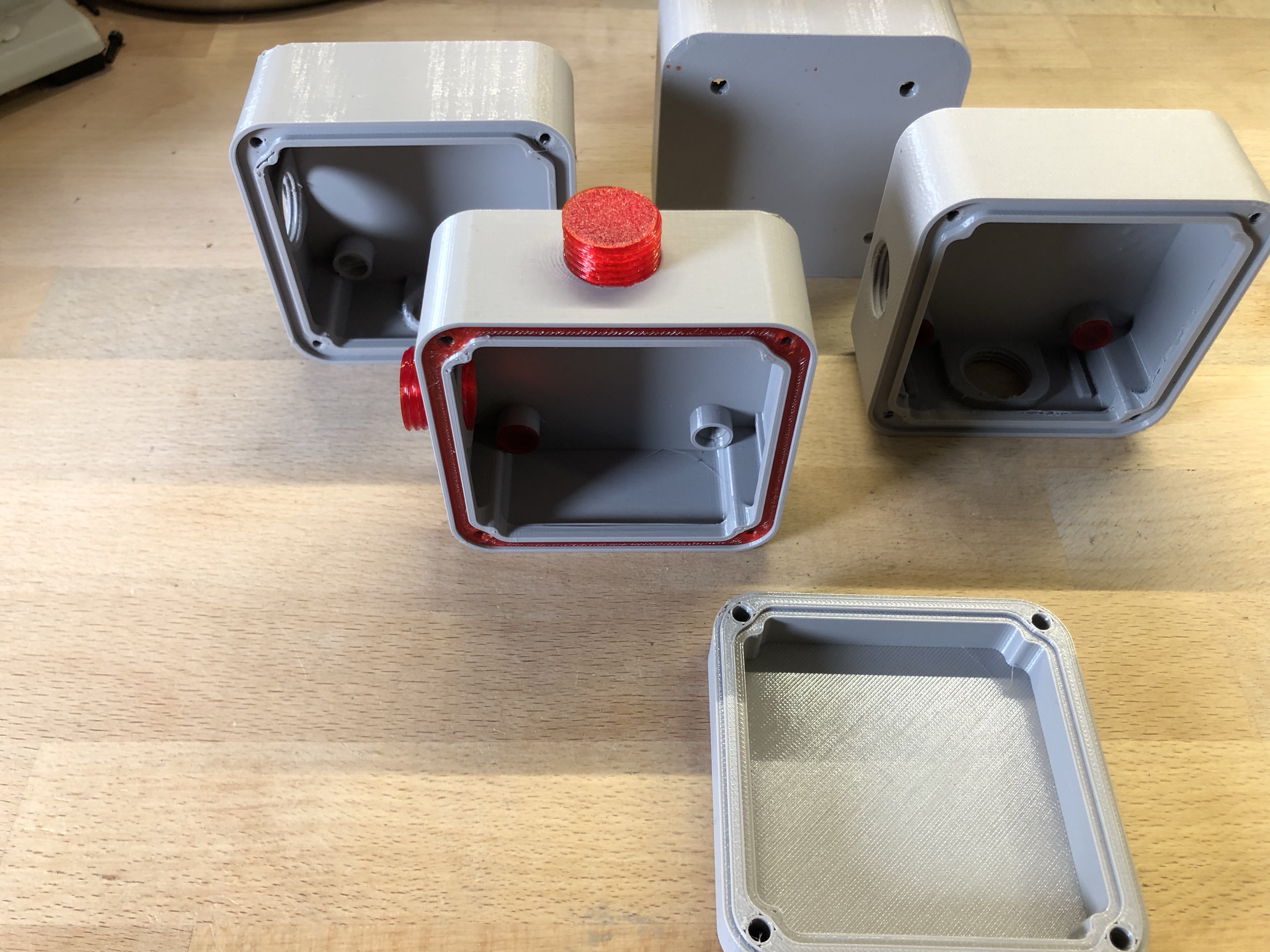 Junction box with printable gaskets