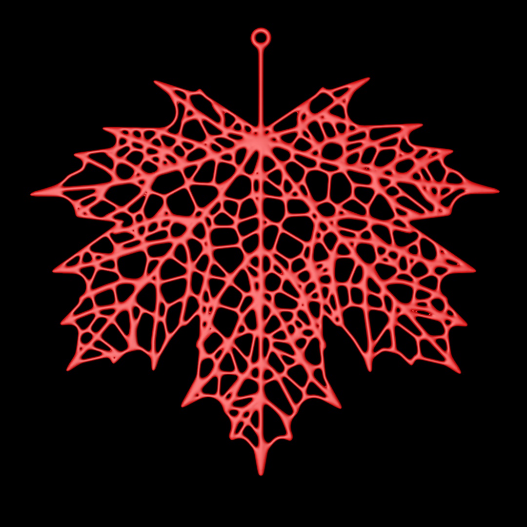 Miniatura 2 do modelo 3D Voronoi Maple Leaf