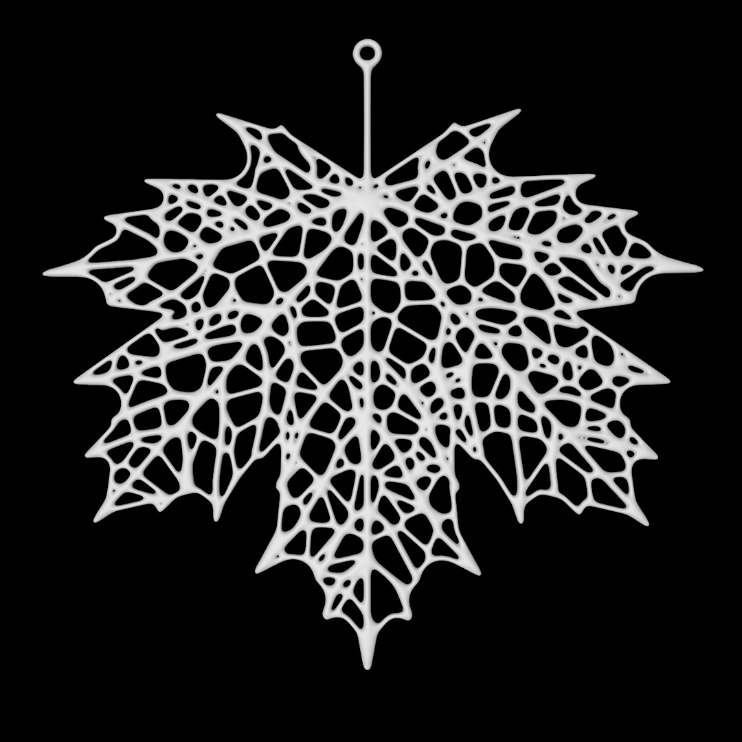 Miniatura 6 do modelo 3D Voronoi Maple Leaf