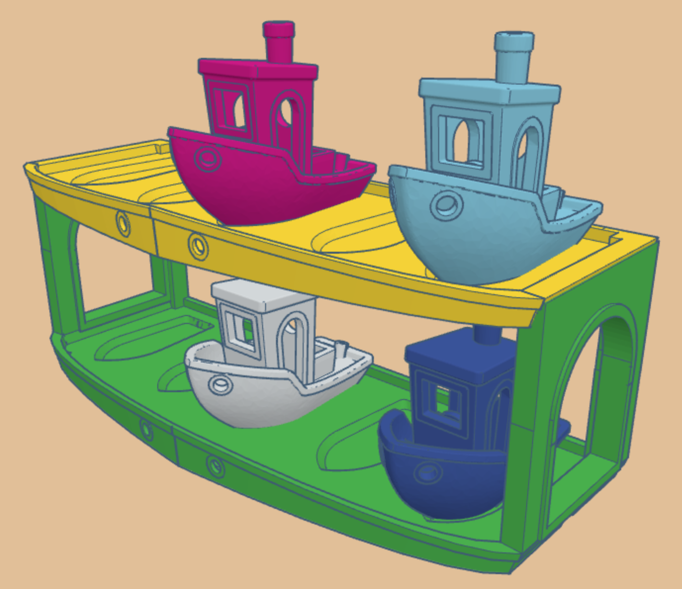 Benchy light case by migu download free stl model printables