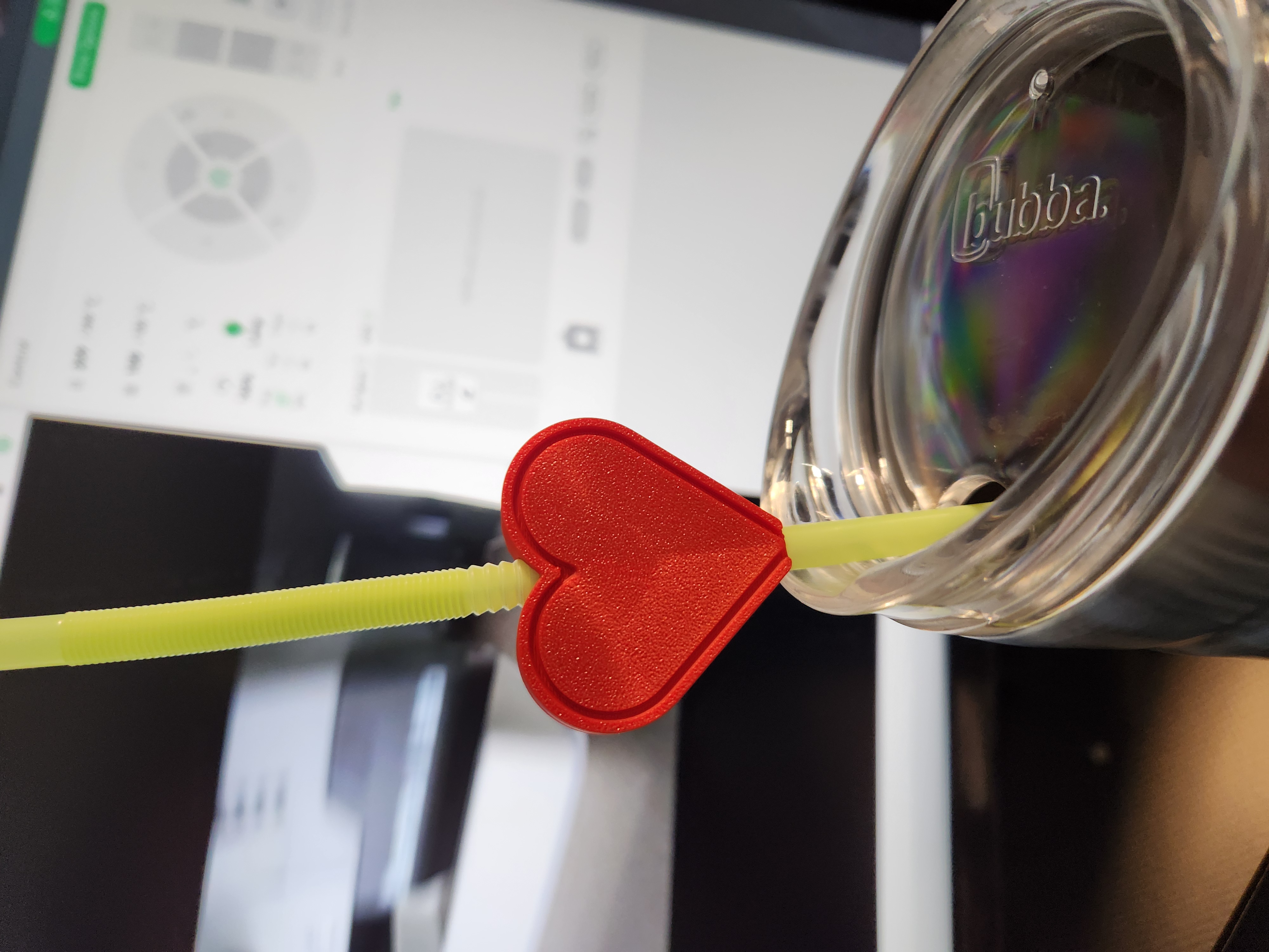Valentine Heart Straw Topper