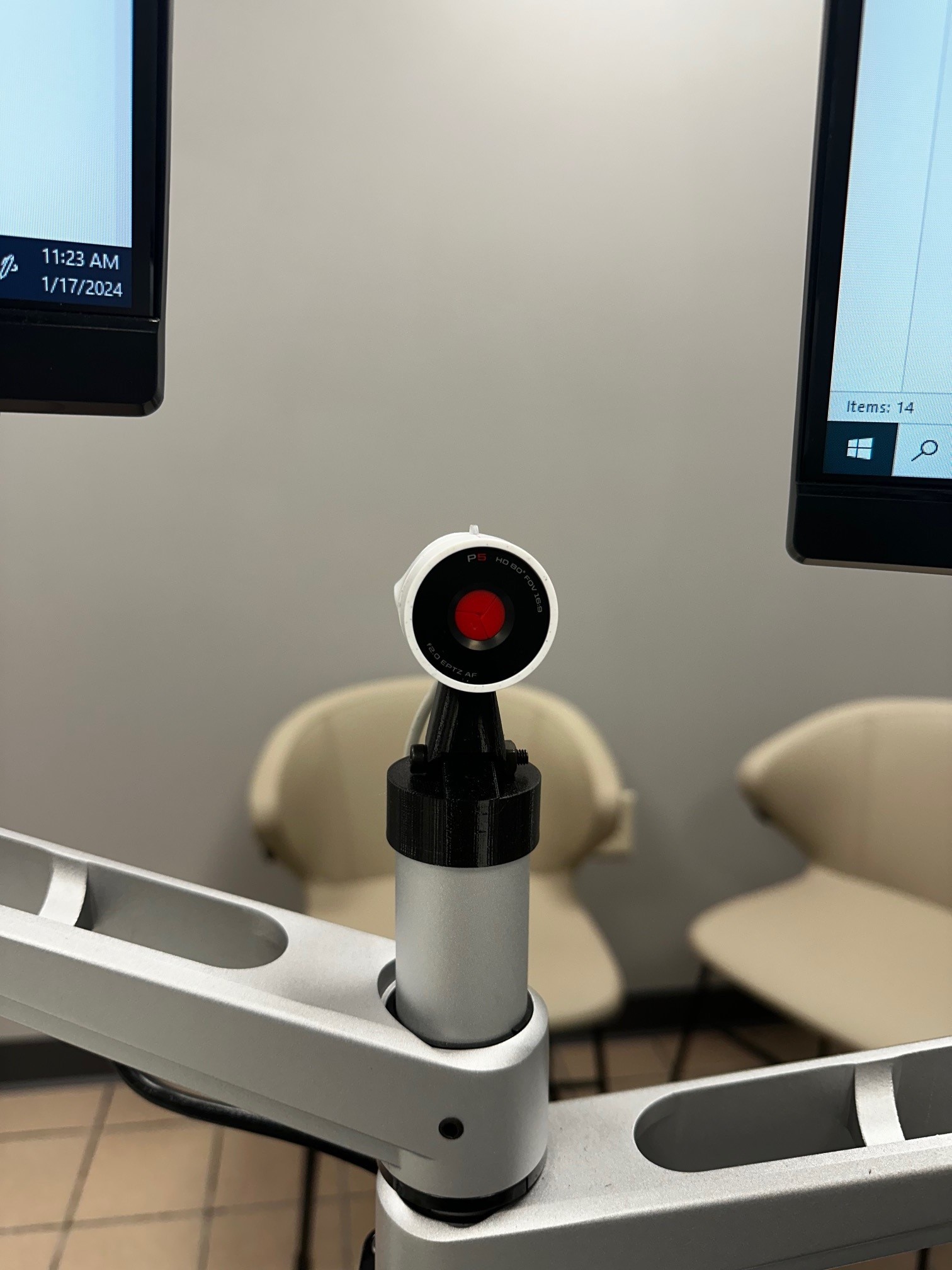 Veri Desk Monitor Stand / Poly Studio P5 Webcam Mount Or anything with 1/4  20 NC threaded mount
