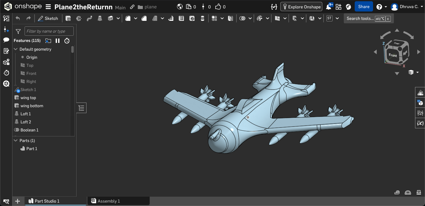 Unrealistic Toy Plane with Missiles - Model