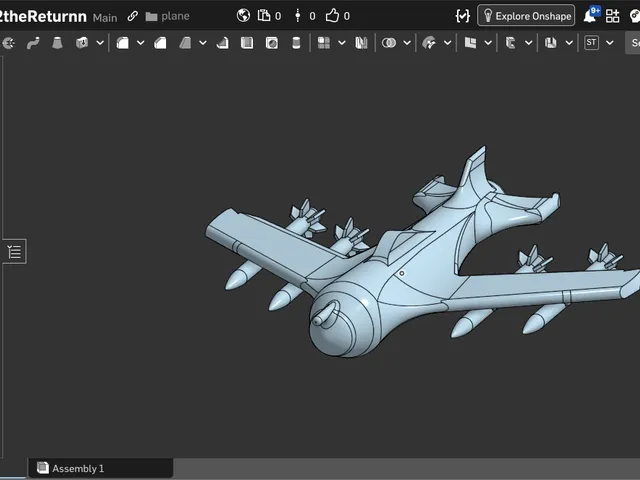 Unrealistic Toy Plane with Missiles - Model