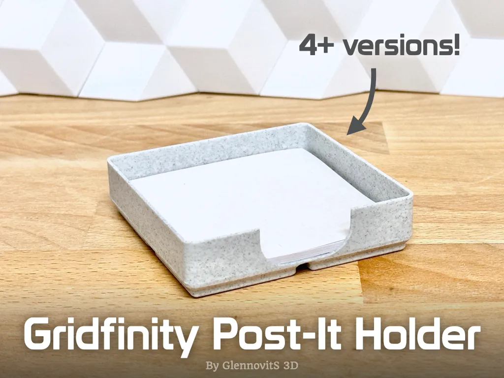 Gridfinity post-it sticky notes stack container by Jake
