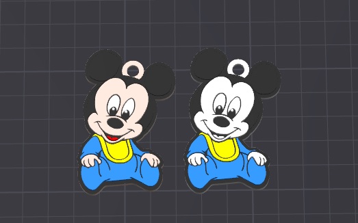 cute disney babies keychain / necklace charm