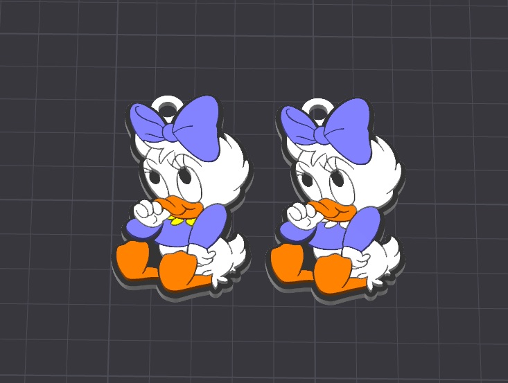 cute disney babies keychain / necklace charm