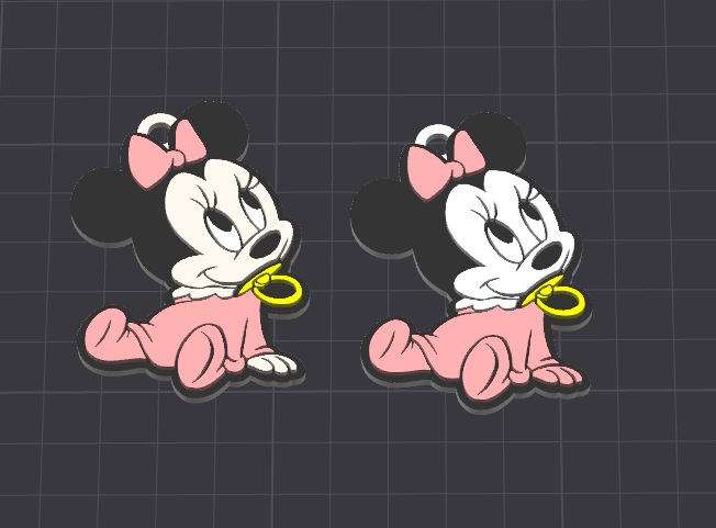 cute disney babies keychain / necklace charm