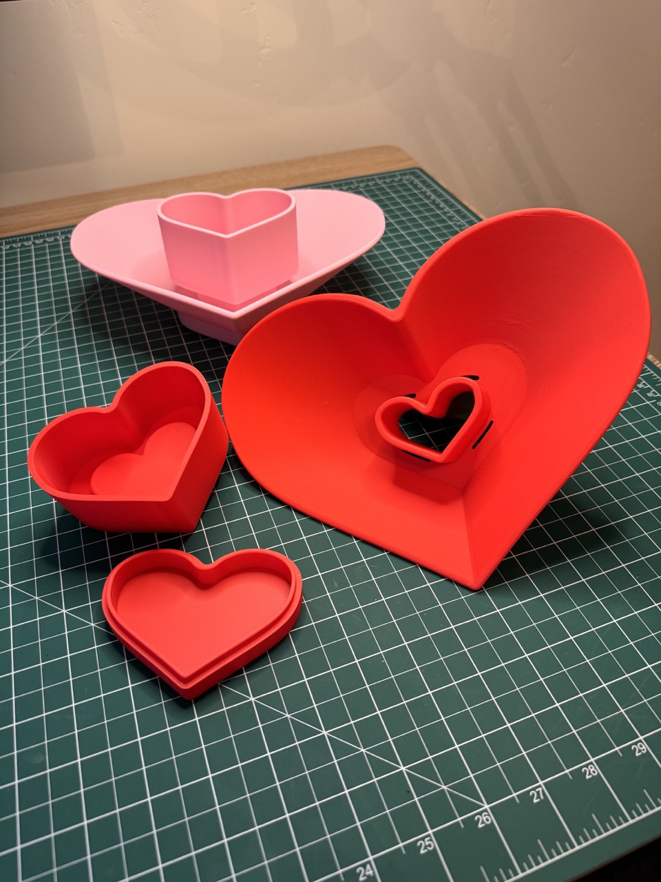 Valentines Day Tiered Heart Planter with Drip Tray