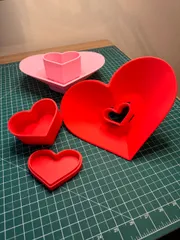 Valentines Day Tiered Heart Planter with Drip Tray