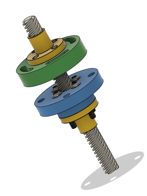 Printable Anti-Backlash fixture for dual TR8 leadscrew nuts