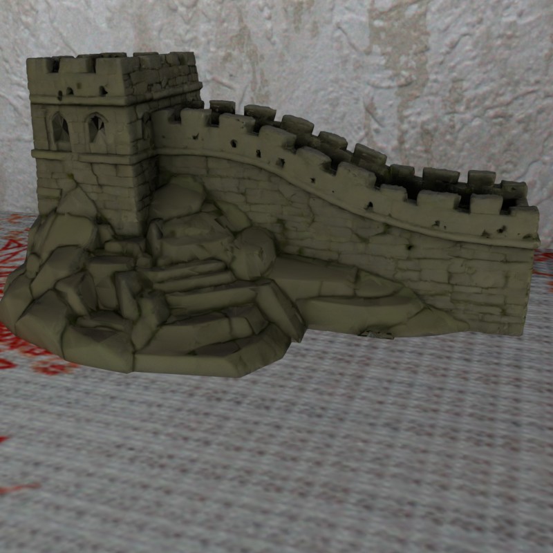 Wargame Battlement wall segment for Fighting NOsupport FDM Ready Terrain TTRPG