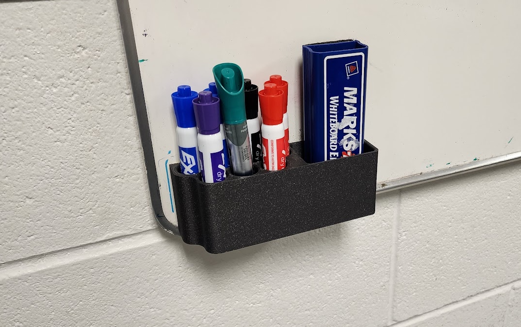 Dry erase marker caddy for whiteboard by mach3d Download free STL