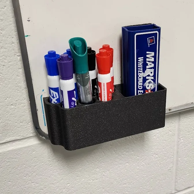Dry erase marker caddy for whiteboard by mach3d, Download free STL model