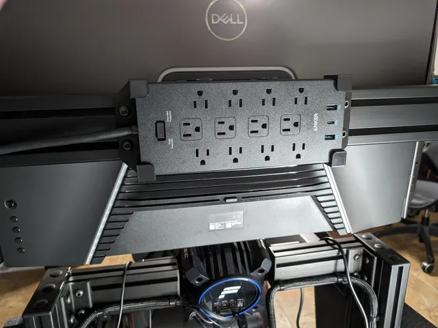 Anker 351 Surge Protector Power Strip Mount for Sim Lab 80x40 Aluminum Extrusion Profile