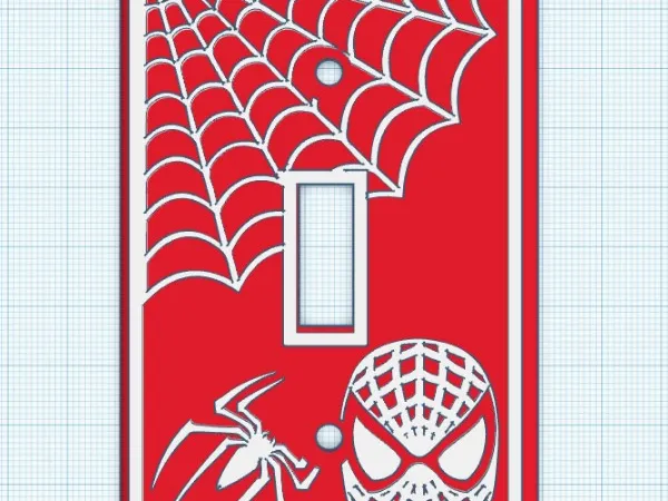 Spiderman Switch Cover Plate - Simplified for Printing
