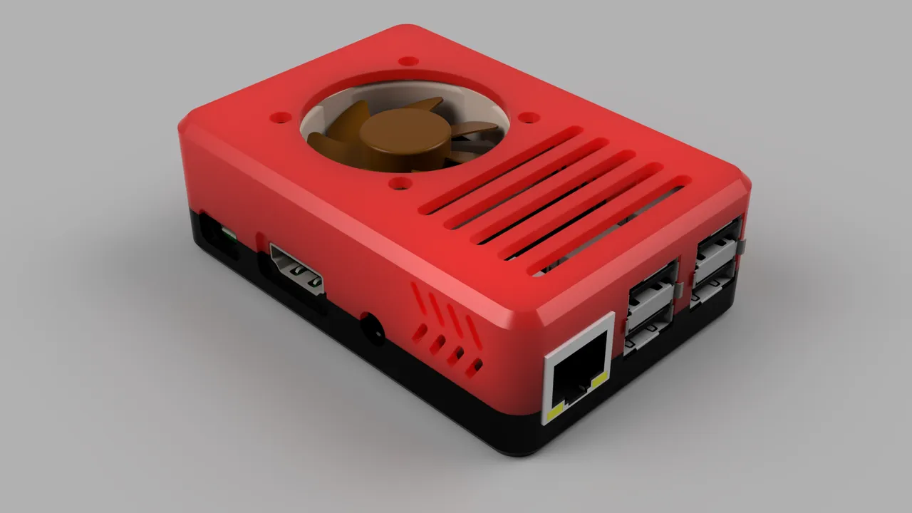 Raspberry Pi 3B/+ case with fan by gcbenlloch