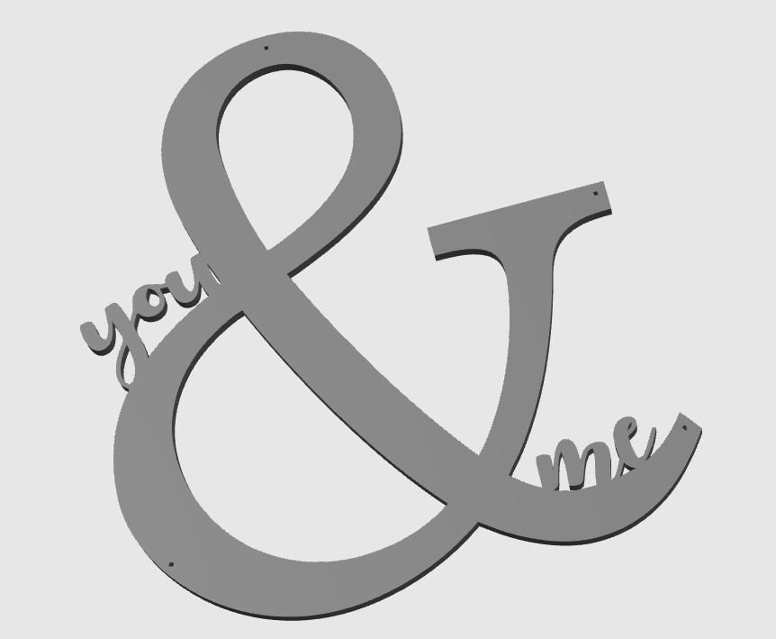 You & me wall decoration by Dukone.dev Download free STL model