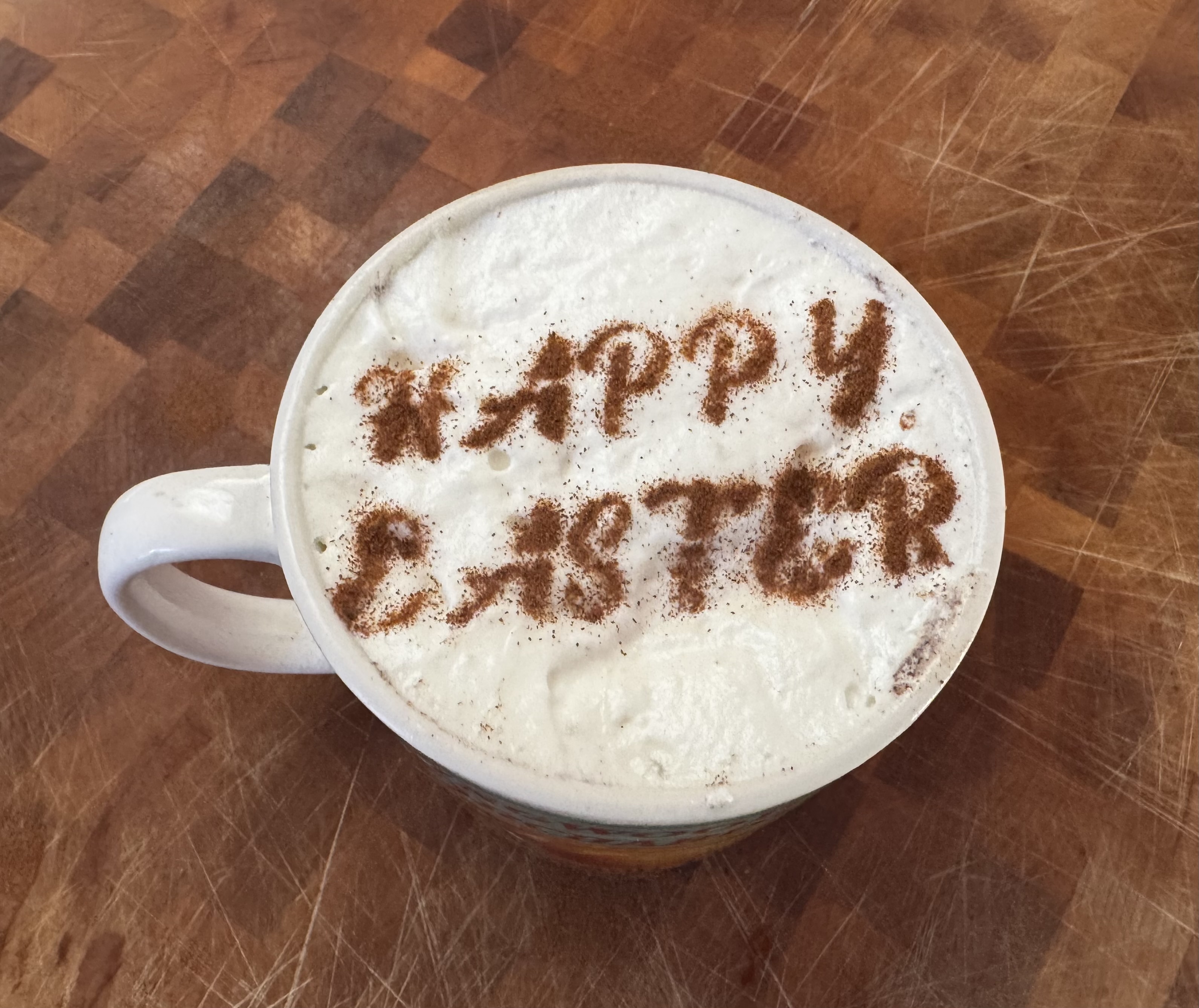 Miniatura 2 do modelo 3D Happy Easter Coffee Stencil