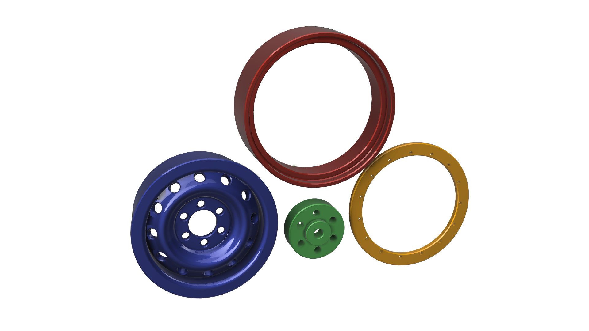 Steel Rim for 2.2 tires hex12