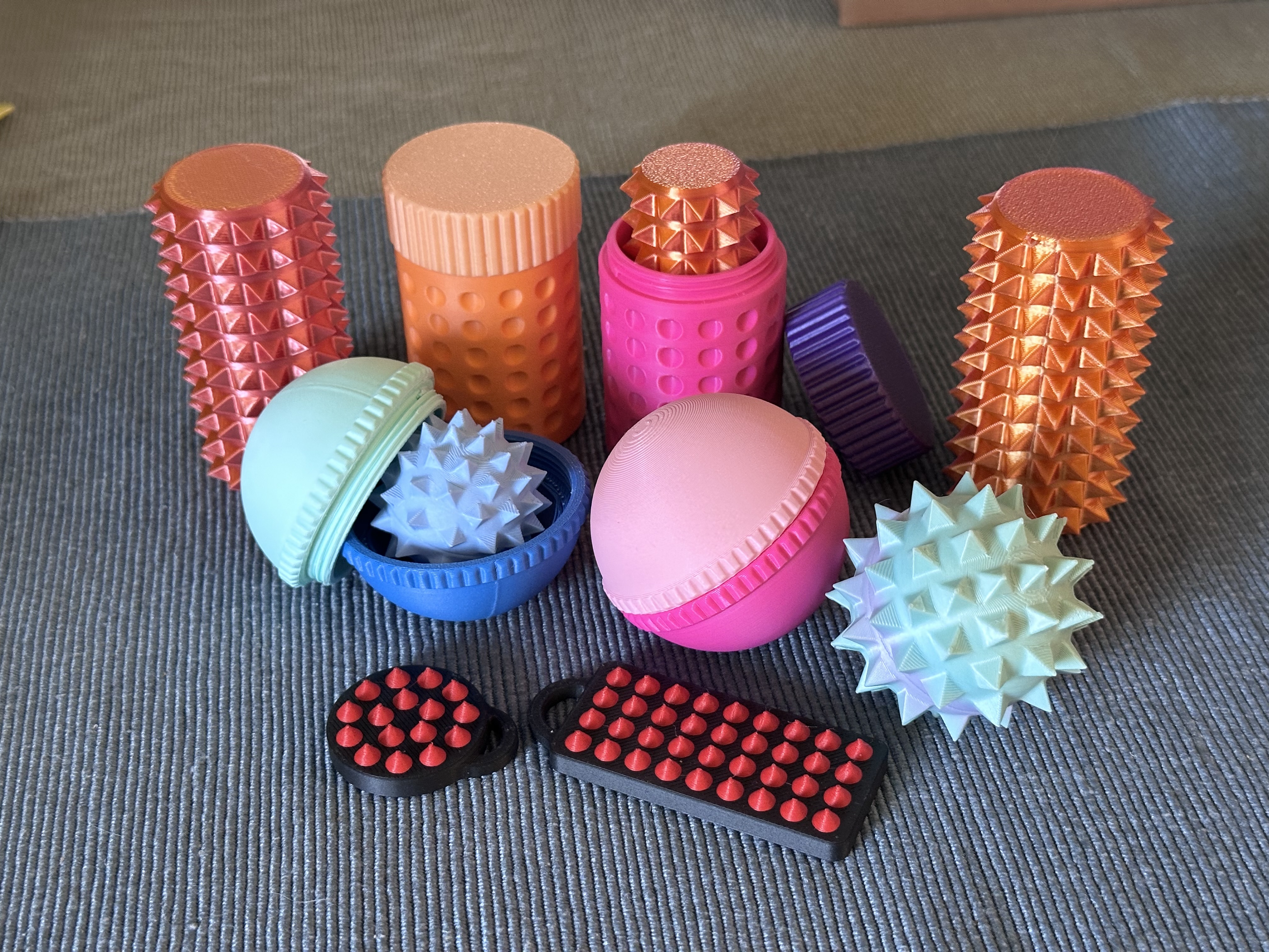 Collection of spike stim toys