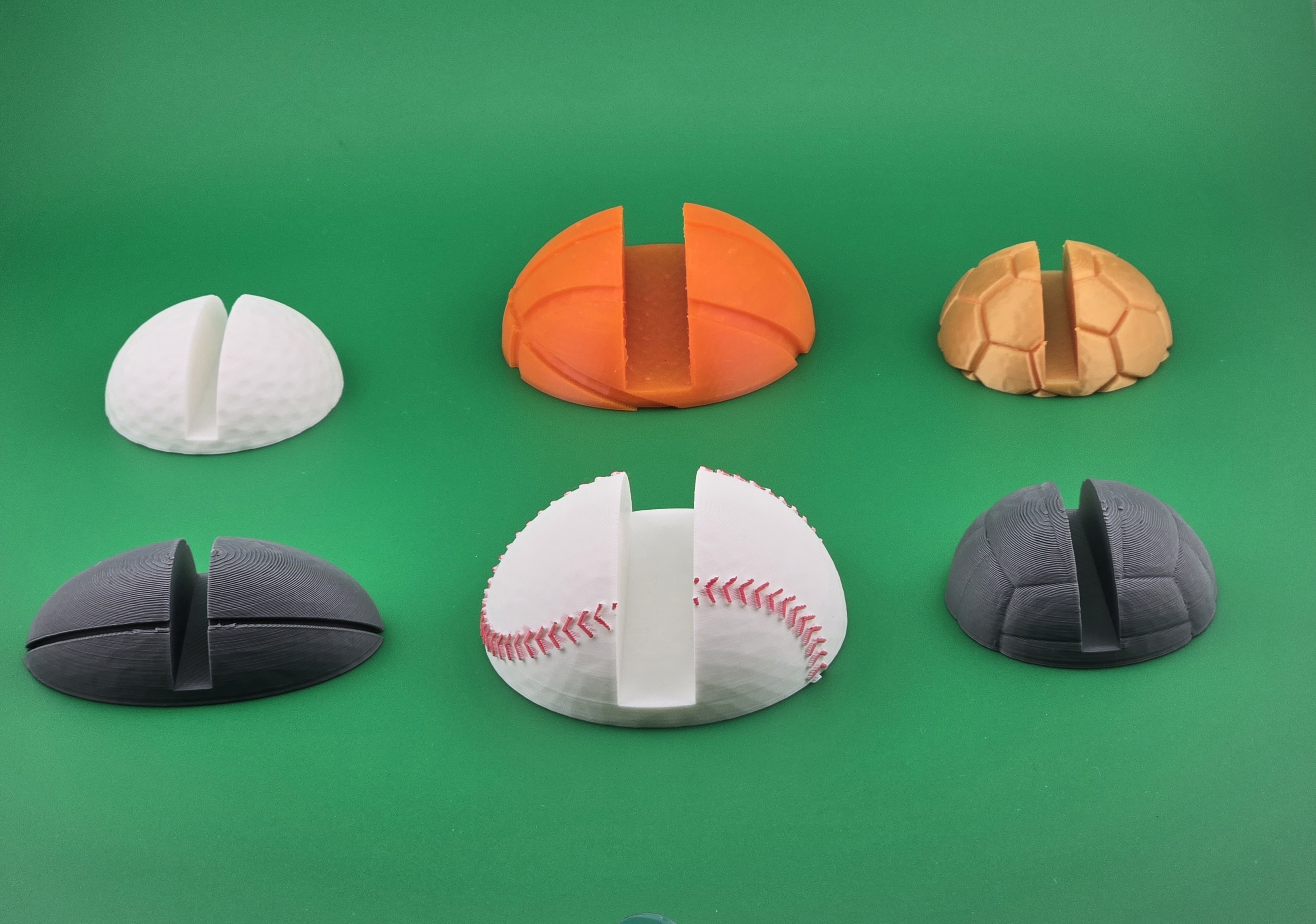 Sports Ball Phone Photo Card Stand Holder Set - Football Basketball Golf Baseball and more — thumbnail 3