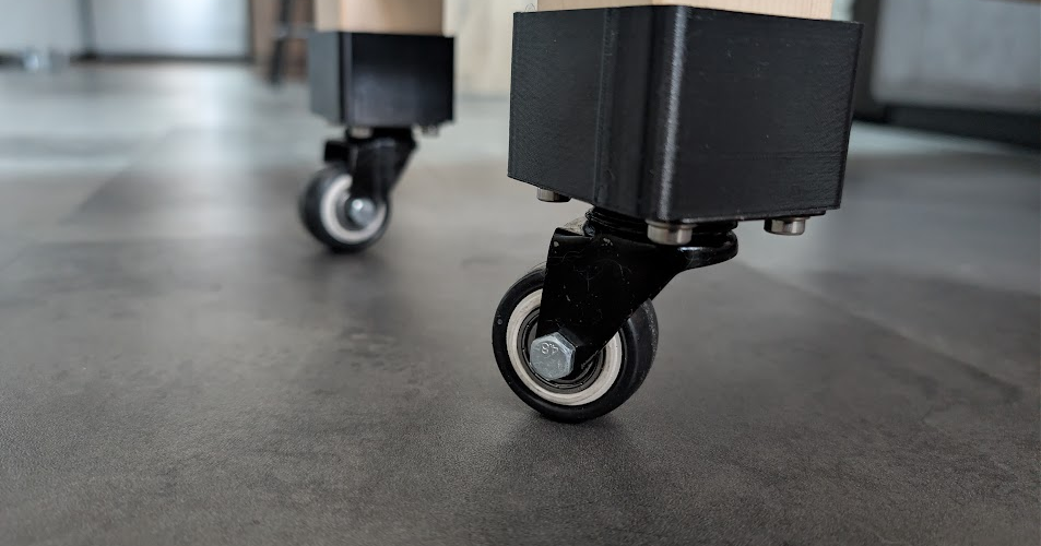 Wheel caster mount for IKEA Norden gateleg table by hyperair | Download free STL model | Printables.com - 3D model önizlemesi