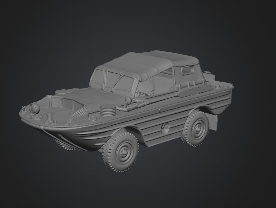 GAZ 46 Soviet Amphibious Jeep USSR 1954 3D model